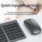 Silent Bluetooth Keyboard and Mouse Set - Multi-Device, Rechargeable, Full-Size for Laptop and PC