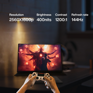 Portio Q-16'' Ultralight Portable Gaming Monitor | 16'' QHD 2560X1600P 144Hz